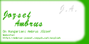 jozsef ambrus business card